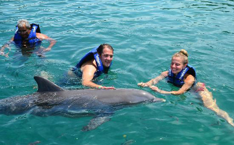 Couples Dreams - Dolphin Swim in Cancun Aquarium
